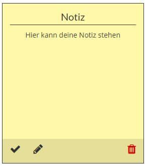 Notiz löschen